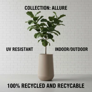 YOU PLANTERS ALLURE LARGE PLANT POT | YP-ALLURE-L/BEIGE - Image 