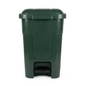 60L DUSTBIN W/ PEDAL & WHEELS GREEN | 0127 - Image 