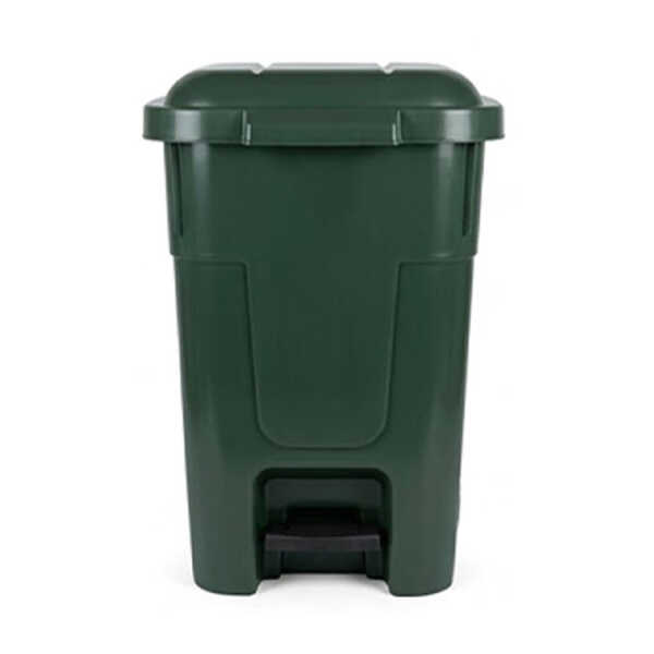 60L DUSTBIN W/ PEDAL & WHEELS GREEN | 0127 - Image 