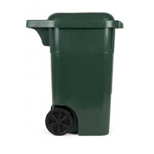 60L DUSTBIN W/ PEDAL & WHEELS GREEN | 0127 - Image 