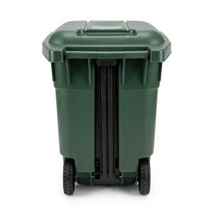 60L DUSTBIN W/ PEDAL & WHEELS GREEN | 0127 - Image 