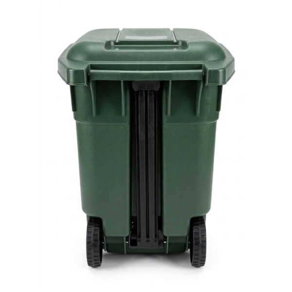60L DUSTBIN W/ PEDAL & WHEELS GREEN | 0127 - Image 
