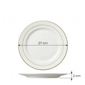 LOTUS HOME COLLECTION PORCELAIN PLATE DIA 27CM | 10-5-GGK - Image 