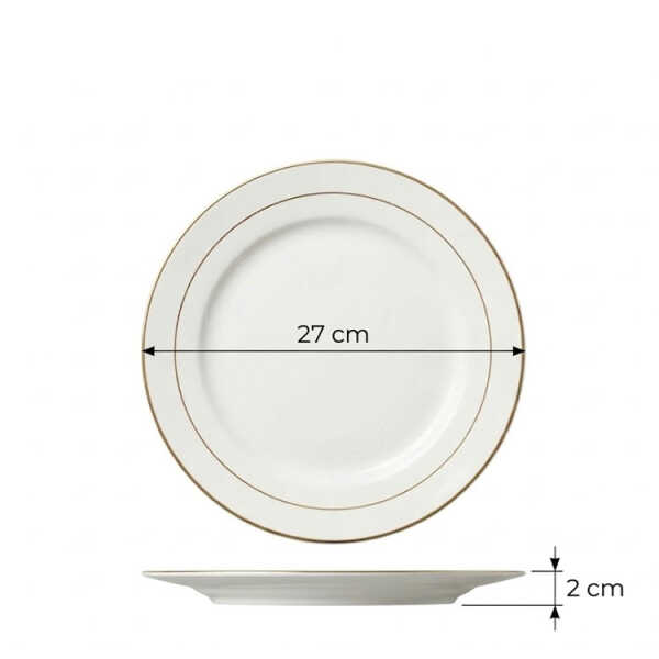 LOTUS HOME COLLECTION PORCELAIN PLATE DIA 27CM | 10-5-GGK - Image 