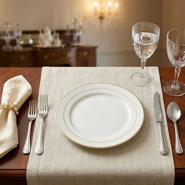 LOTUS HOME COLLECTION PORCELAIN PLATE DIA 27CM | 10-5-GGK - Image 