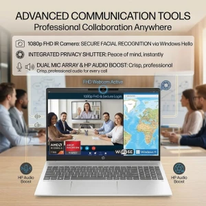 HP OMNIBOOK 5 16" 2K LAPTOP NEXT GEN AI PC AMD RYZEN 16GB RAM 512GB SSD SILVER | 16-AG1070 - Image 