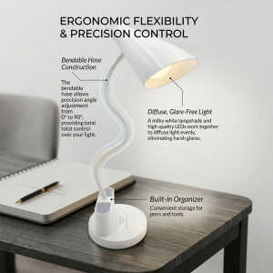 DESK LAMP W/ PHONE + PEN HOLDER | 41044 - Image 