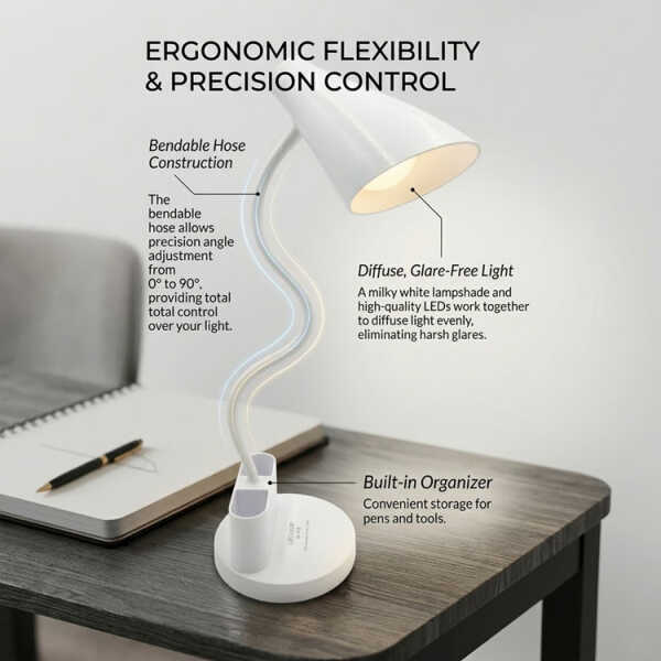 DESK LAMP W/ PHONE + PEN HOLDER | 41044 - Image 