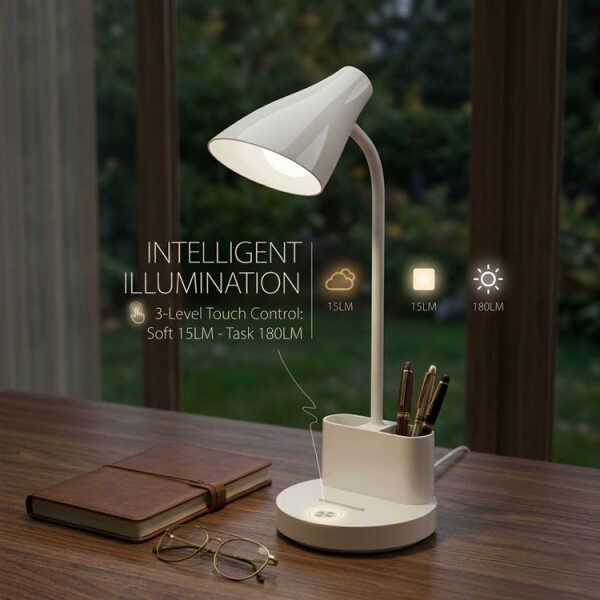 DESK LAMP W/ PHONE + PEN HOLDER | 41044 - Image 