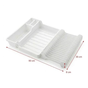 PLASTIC EXPANDABLE/FOLDABLE DISH DRYING RACK ASSORTED COLORS | 7101 - Image 