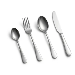 24 PCS STAINLESS STEEL CUTLERY SET (TABLESPOONS/TEASPOONS/FORKS/BUTTER KNIVES) SILVER |  86976 - Image 