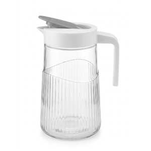 5PCS GLASS DRINKWARE SET (1 PITCHER/CARAFE + 4 CUPS) | 86992 - Image 