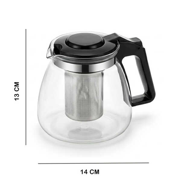 5PCS GLASS TEA SET (1 TEA POT & 4 TEA CUPS) | 86998 - Image 