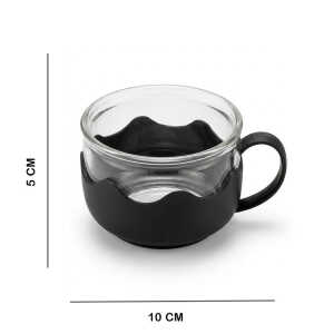5PCS GLASS TEA SET (1 TEA POT & 4 TEA CUPS) | 86998 - Image 