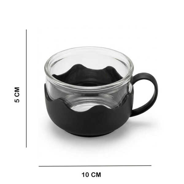 5PCS GLASS TEA SET (1 TEA POT & 4 TEA CUPS) | 86998 - Image 