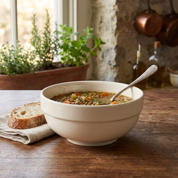 ROUND PORCELAIN BOWL DIA 18.5CM | 87672 - Image 