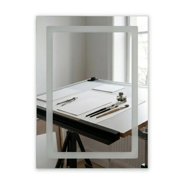 RECTANGULAR TOUCHED CONTROLLED LED MIRROR W50XH70CM | 88326 - Image 