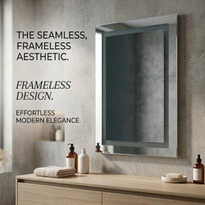 RECTANGULAR TOUCHED CONTROLLED LED MIRROR W50XH70CM | 88326 - Image 