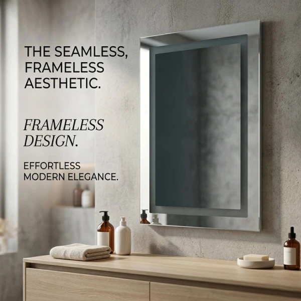 RECTANGULAR TOUCHED CONTROLLED LED MIRROR W50XH70CM | 88326 - Image 