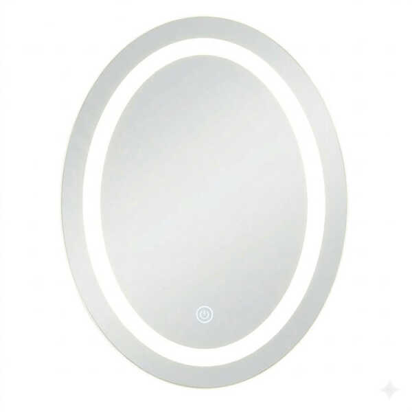 OVAL TOUCH CONTROLLED LED MIRROR W55XH70CM | 88328 - Image 