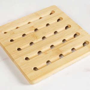 BAMBOO WOOD SQUARE TRIVET | 89186 - Image 