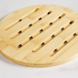 BAMBOO WOOD ROUND TRIVET 19x1CM | 89187 - Image 