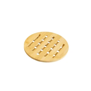 BAMBOO WOOD ROUND TRIVET