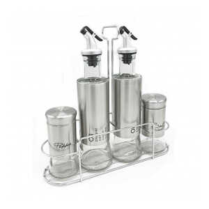 SIGNATURE 5-PIECE STAINLESS STEEL CONDIMENT & CRUET SET | 89635 - Image 