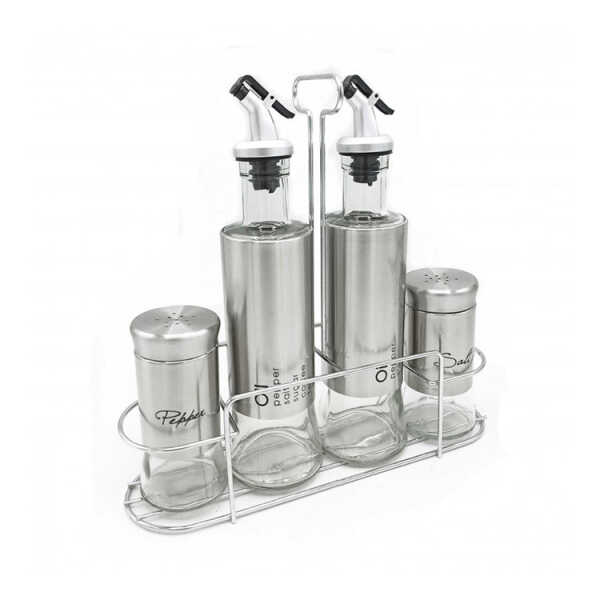 SIGNATURE 5-PIECE STAINLESS STEEL CONDIMENT & CRUET SET | 89635 - Image 