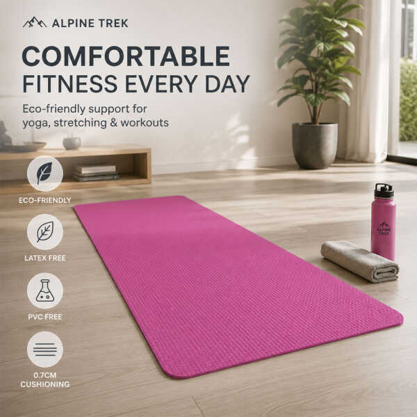 ALPINE TREK 90X190X0.7CM ECO FRIENDLY YOGA MAT | 95358 - Image 