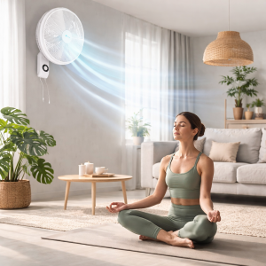 IVERIA 18" WALL FAN 6-BLADE 3-SPEED CONTROL WHITE | AI-18PAW - Image 