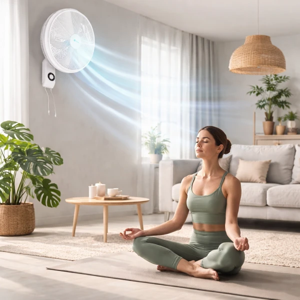 IVERIA 18" WALL FAN 6-BLADE 3-SPEED CONTROL WHITE | AI-18PAW - Image 