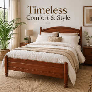 AMANTA KING SIZE WOODEN BED 180X200 BLACK KABBES | AMANTA180X200 - Image 