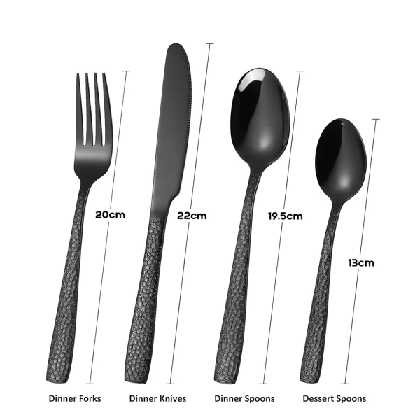 EPICURE 4-PIECE CUTLERY SET | EP-4PCS-BK18 - Image 