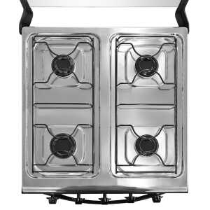 GLOBAL DELICATO 20" 4 BURNERS GAS RANGE BLACK | GB4PBLACK - Image 