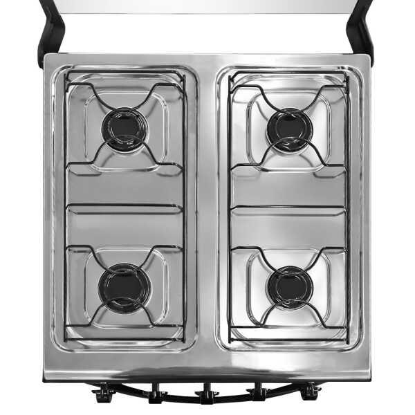 GLOBAL DELICATO 20" 4 BURNERS GAS RANGE BLACK | GB4PBLACK - Image 
