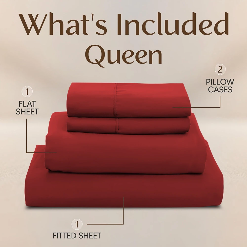 HPC-5105-Q: Complete 4-Piece Polo Queen Bedsheet Set