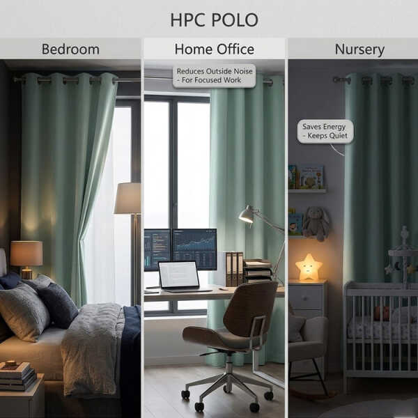 HPC POLO SEA-SILVER 1 PANEL BLACKOUT CURTAIN | HPC-5189 - Image 
