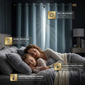 HPC POLO SEA-SILVER 1 PANEL BLACKOUT CURTAIN | HPC-5189 - Image 