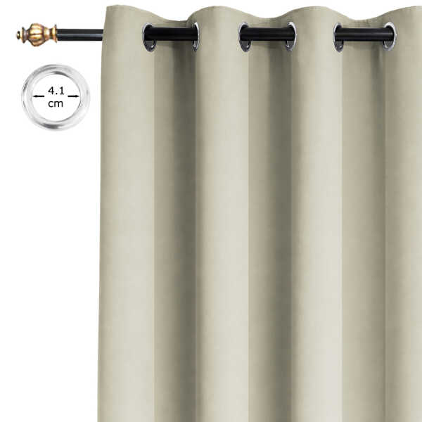 HPC POLO SEA-BEIGE 1 PANEL BLACKOUT CURTAIN | HPC-5194 - Image 