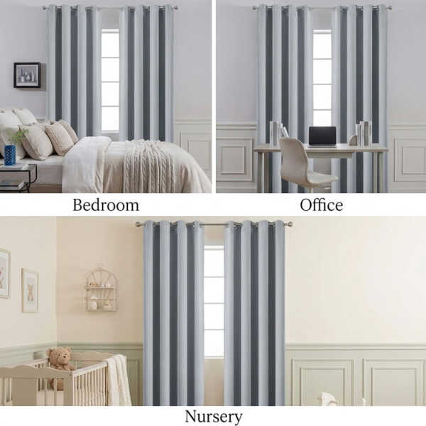 HPC POLO 1 SINGLE PANEL BLACKOUT CURTAIN CHI SILVER | HPC-5212 - Image 