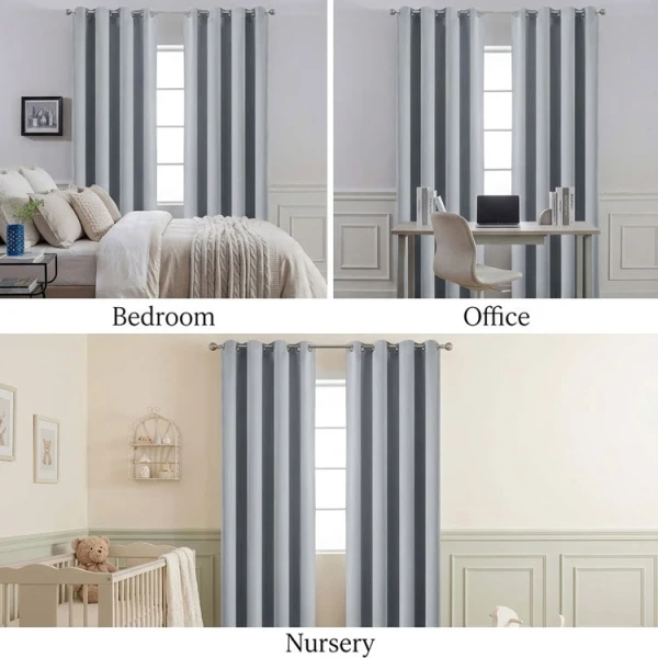 HPC POLO 1 SINGLE PANEL BLACKOUT CURTAIN CHI SILVER | HPC-5212 - Image 