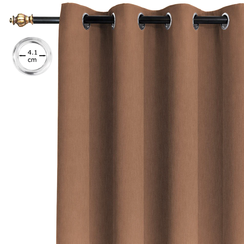 HPC POLO BLACKOUT WINDOW CURTAIN BROWN | HPC-5230 - Image 