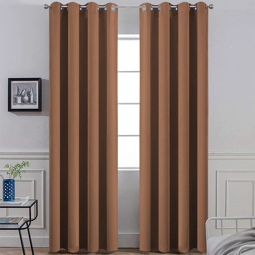 HPC POLO BLACKOUT WINDOW CURTAIN BROWN | HPC-5230 - Image 