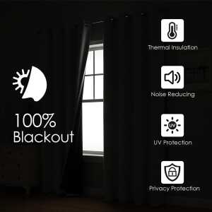 HPC POLO 1 SINGLE PANEL BLACKOUT WINDOW CURTAIN BROWN | HPC-5230 - Image 