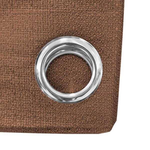 HPC POLO 1 SINGLE PANEL BLACKOUT WINDOW CURTAIN BROWN | HPC-5230 - Image 