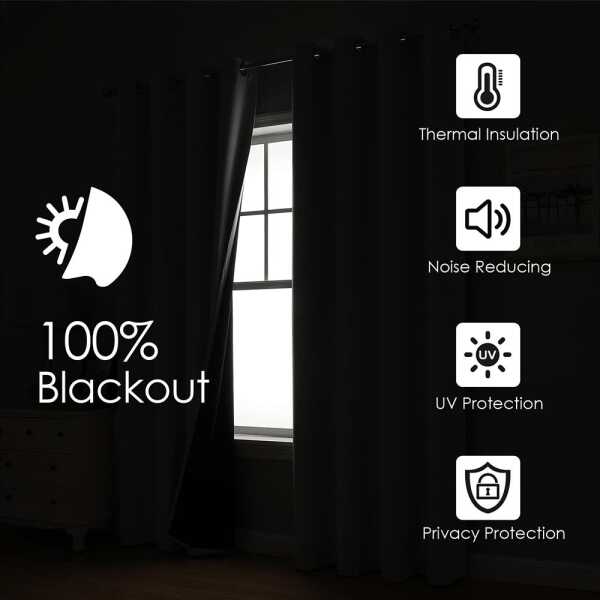 HPC POLO 1 SINGLE PANEL BLACKOUT WINDOW CURTAIN BROWN | HPC-5230 - Image 