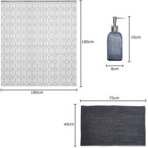 HPC POLO 16PCS BATHROOM SET 180X180CM | HPC-5233 - Image 