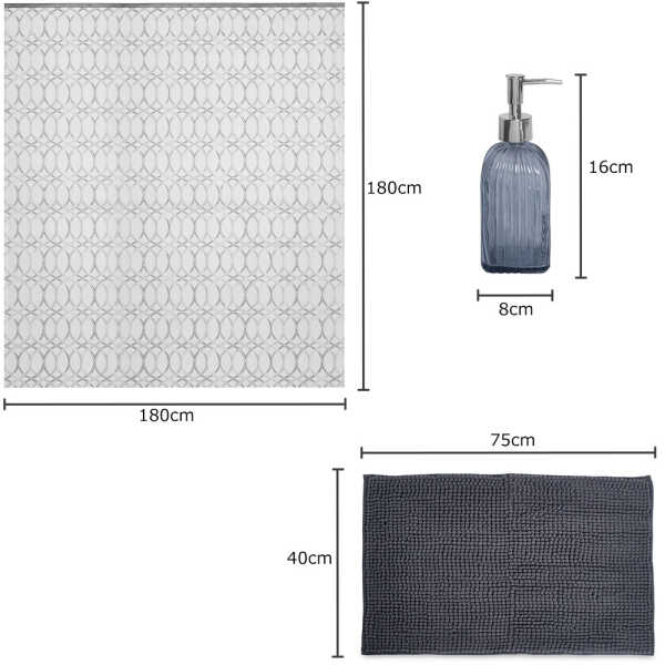 HPC POLO 16PCS BATHROOM SET 180X180CM | HPC-5233 - Image 