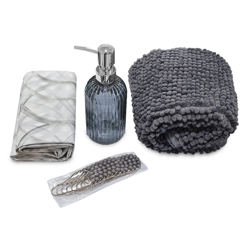 HPC POLO 16PCS BATHROOM SET 180X180CM | HPC-5233 - Image